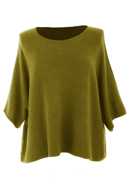 Batwing Short Sleeve Soft Knit Jumper
