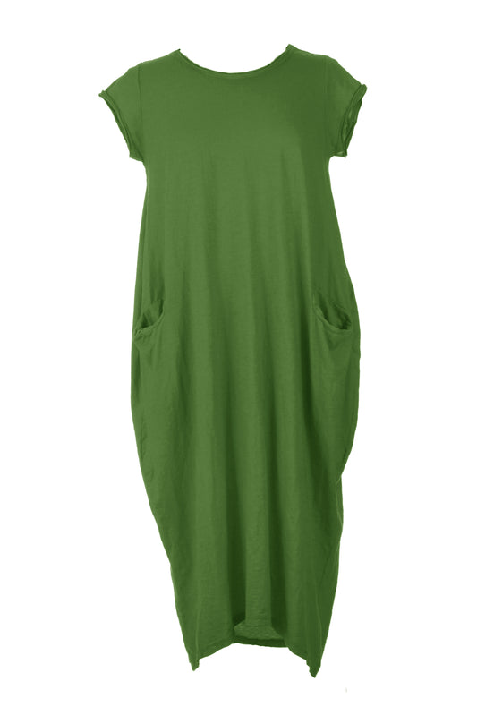 Cap Sleeve 2 Pocket Cotton Midi