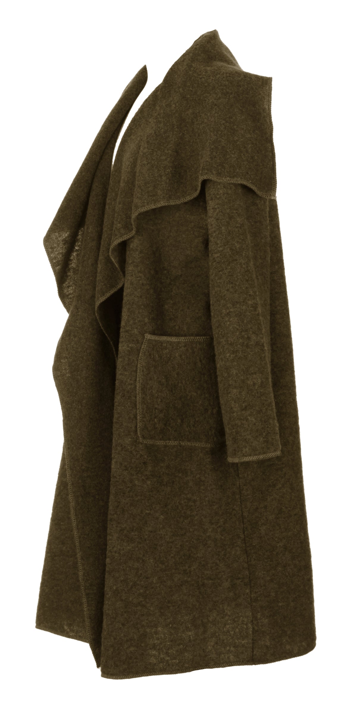 Waterfall Boiled Wool Coat
