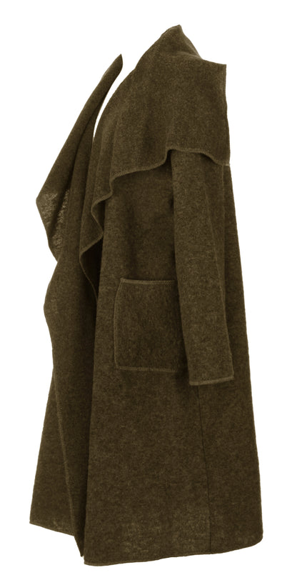 Waterfall Boiled Wool Coat