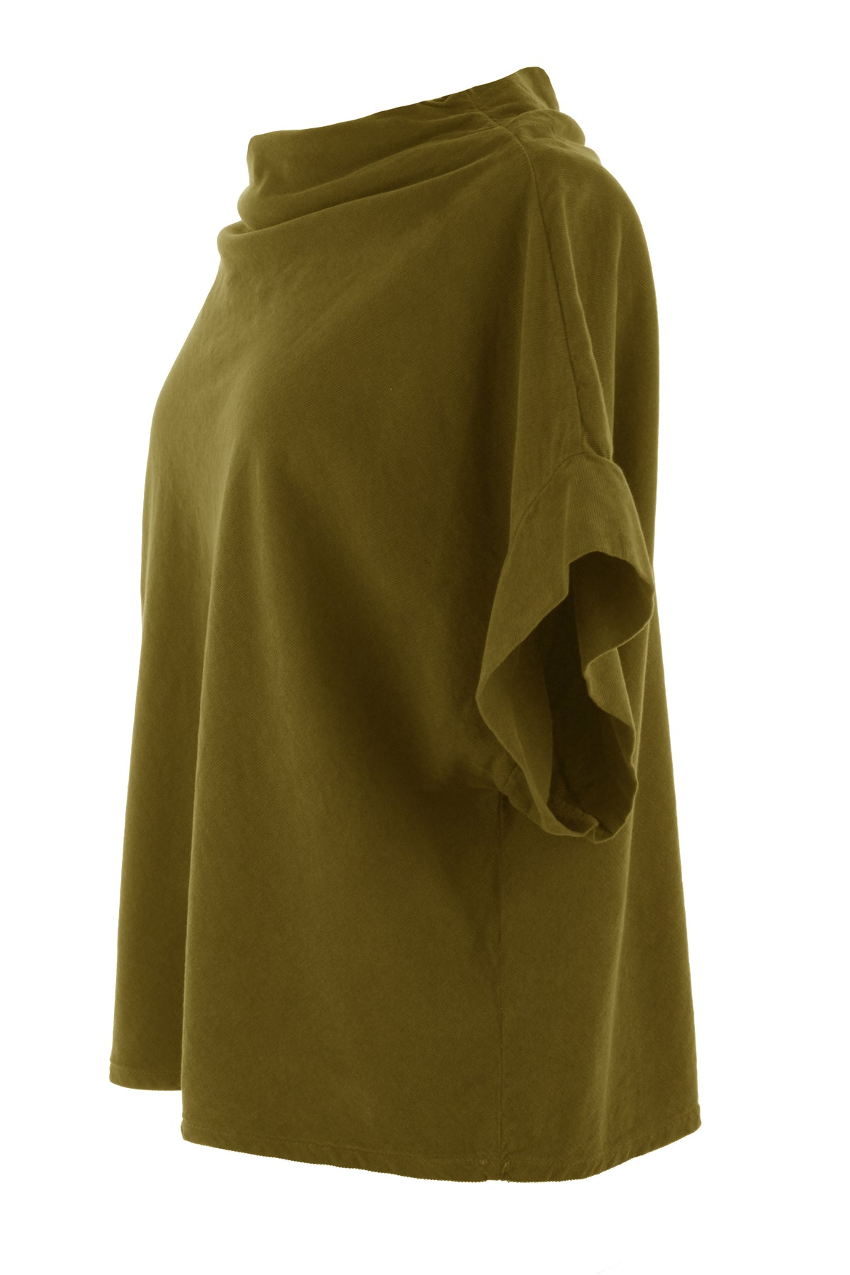 Slash Cowl Neck Corduroy Top