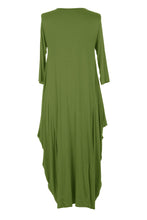 Load image into Gallery viewer, 3/4 Sleeve Draped Dress
