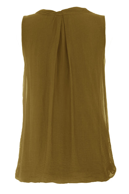 Puffball Silk Top