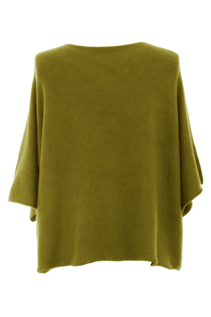 Batwing Short Sleeve Soft Knit Jumper
