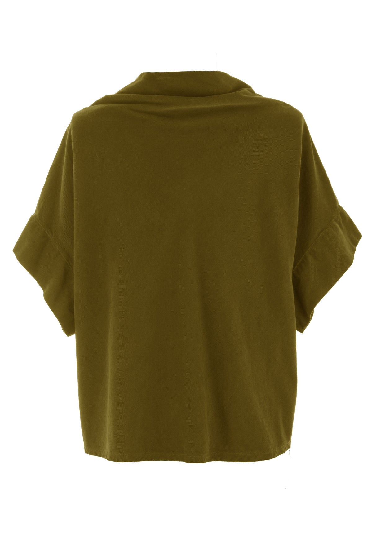 Slash Cowl Neck Corduroy Top