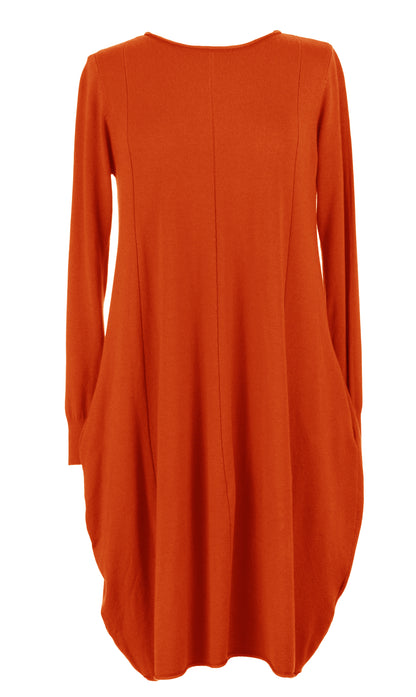 2 Pocket Panel Detail Knit Dress