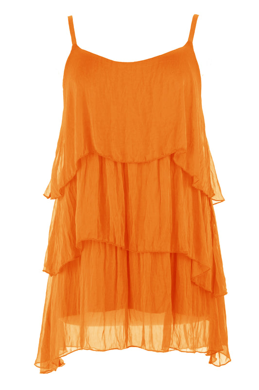 Ruffle Silk Vest