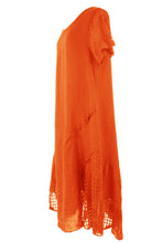 Load image into Gallery viewer, Lace Panel Linen Dress
