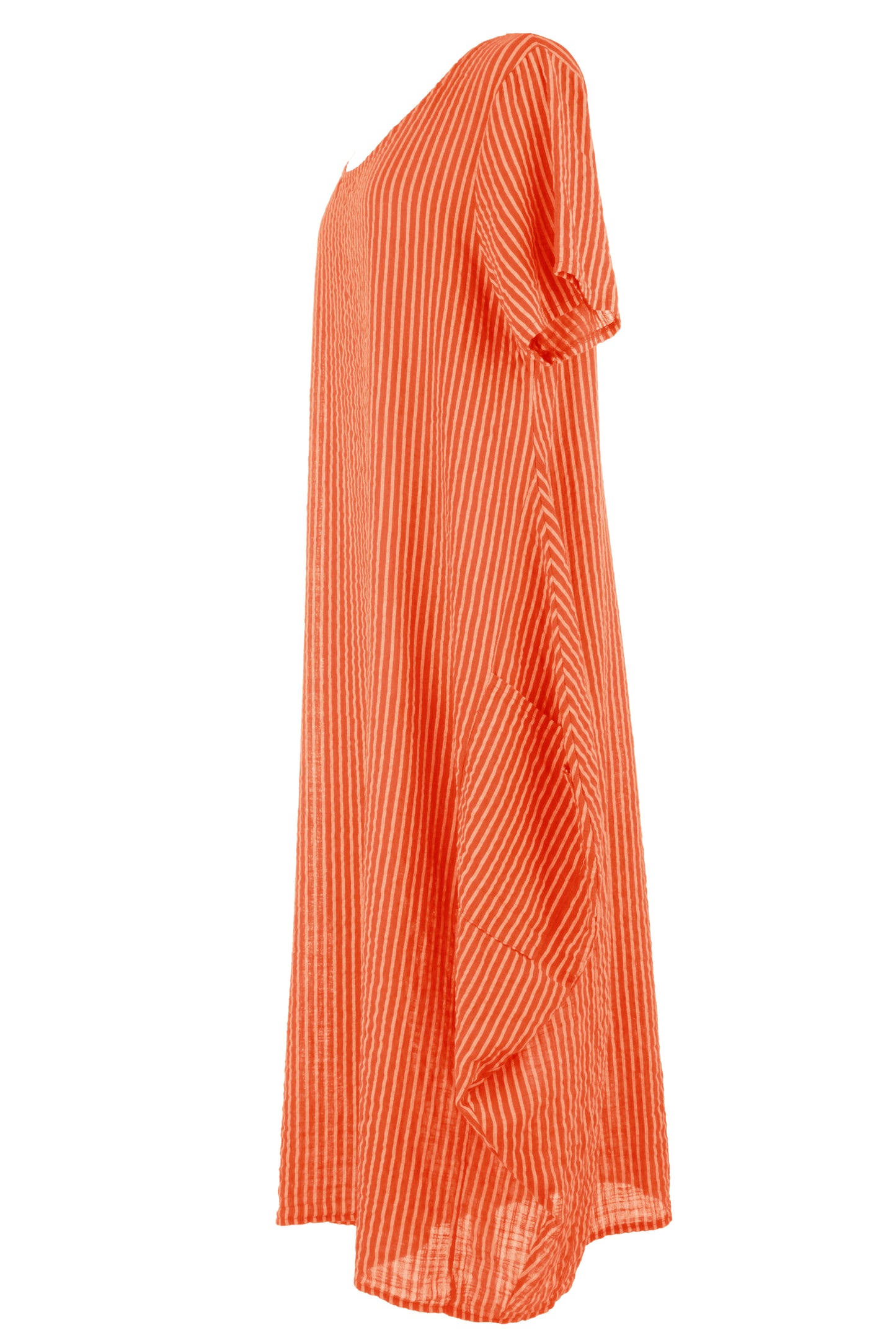 Stripe 2 Pocket Tulip Midi
