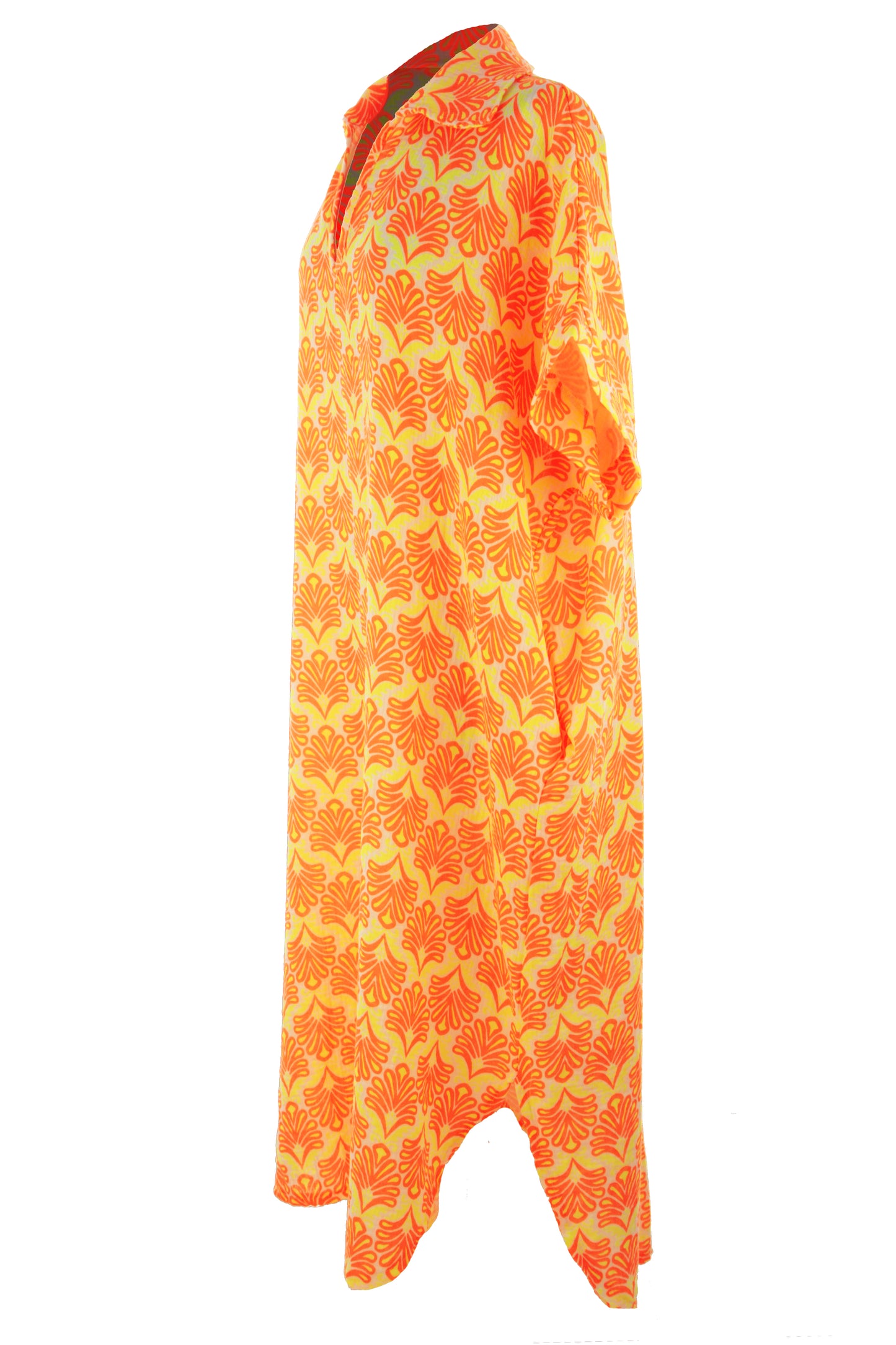 Block Print Collar Midi