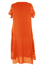 Load image into Gallery viewer, Lace Panel Linen Dress
