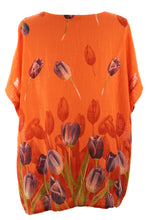Load image into Gallery viewer, Tulip Print Necklace Cotton Top
