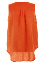Load image into Gallery viewer, Sleeveless Button Detail Linen Top
