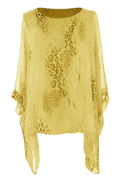 Leopard Print Silk Blouse