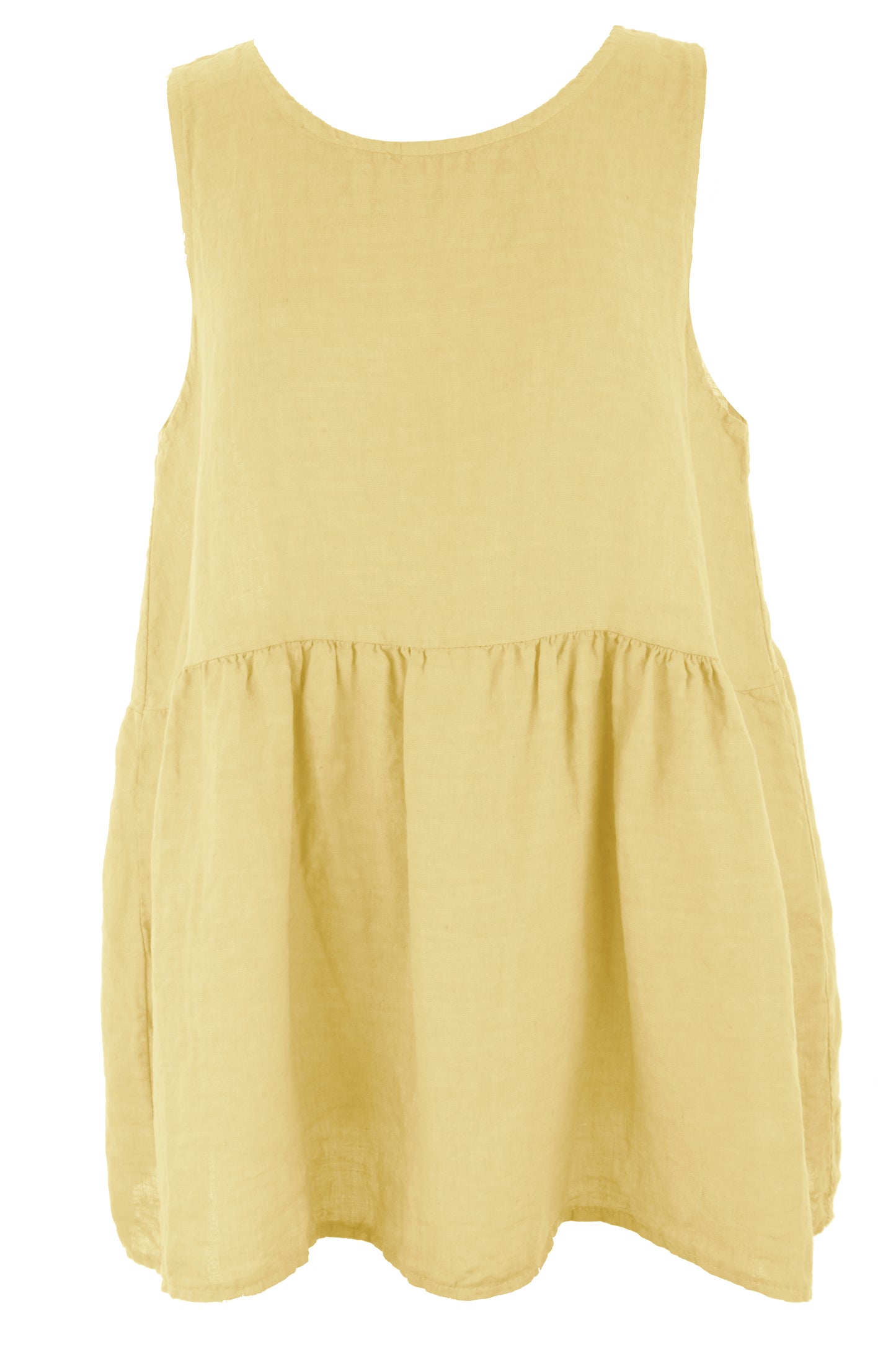 Sleeveless Peplum Linen Top
