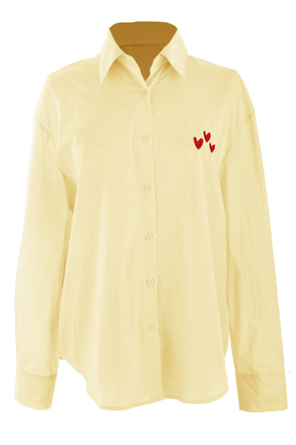Heart Embroidery Shirt