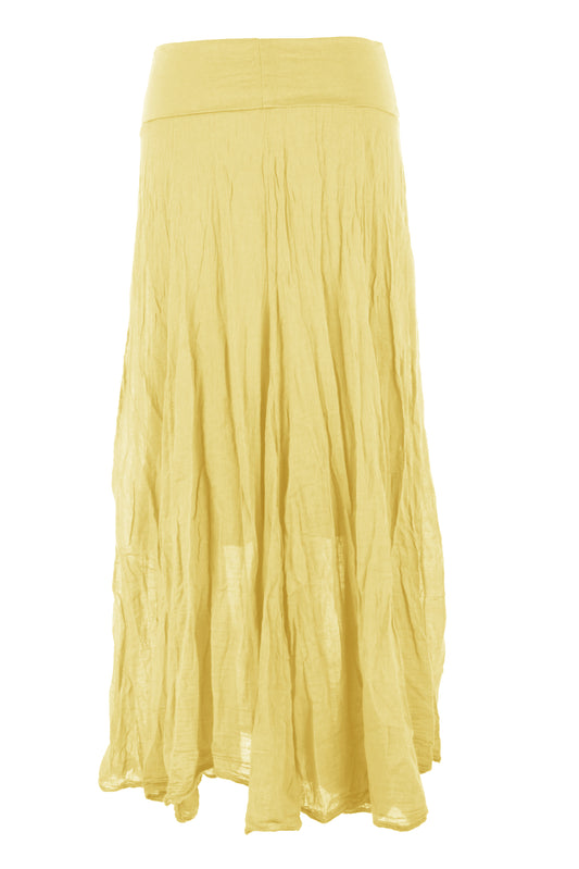 Cotton Panel Midi Skirt