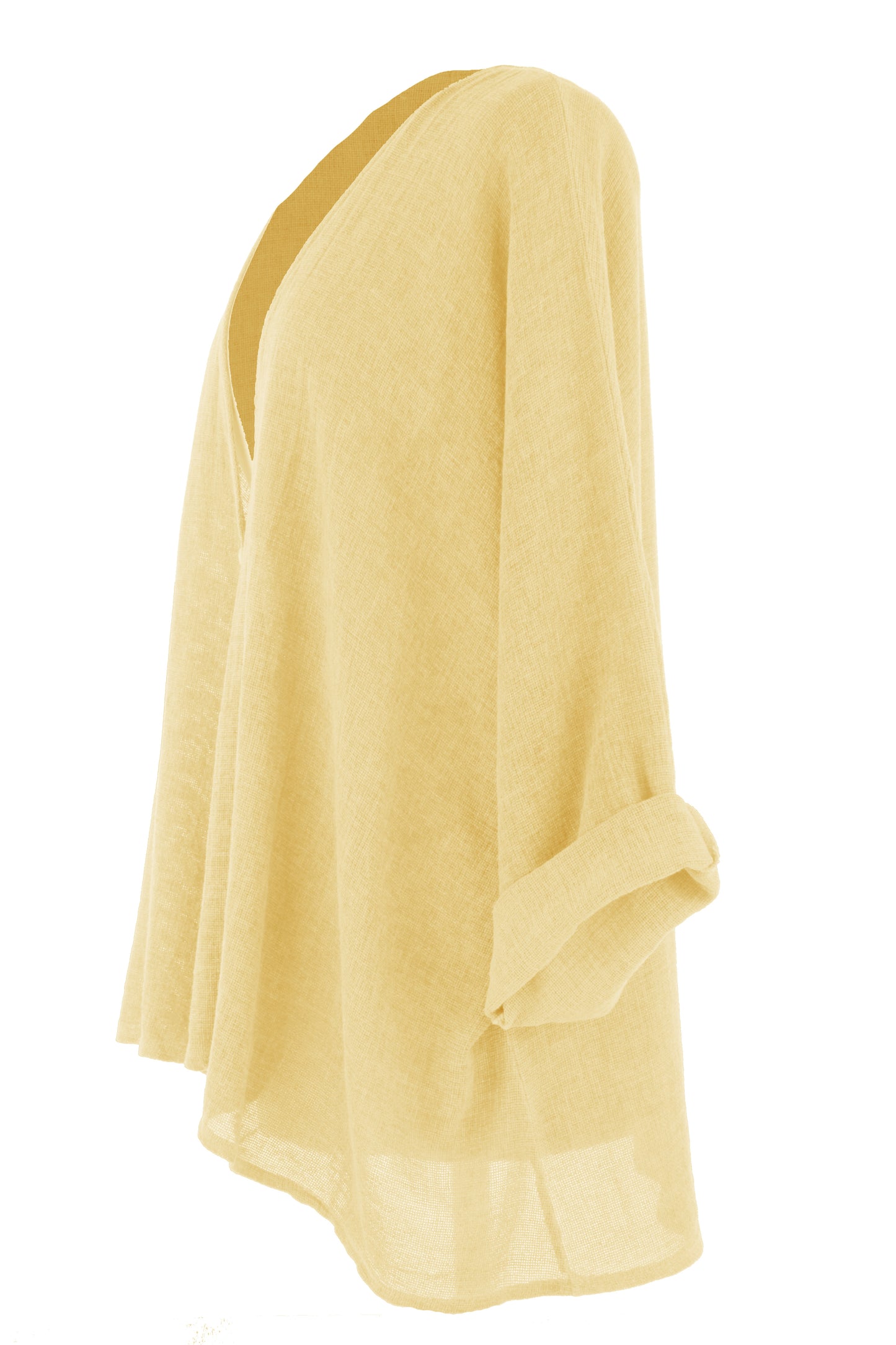 One Button Linen Cardigan