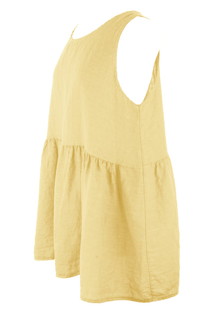 Sleeveless Peplum Linen Top