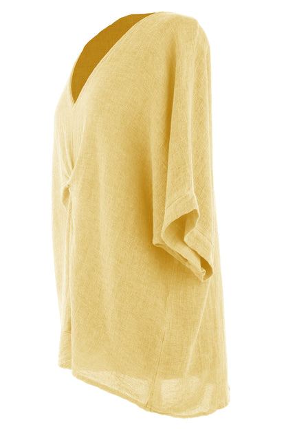 Twist Front Teabag Linen Top