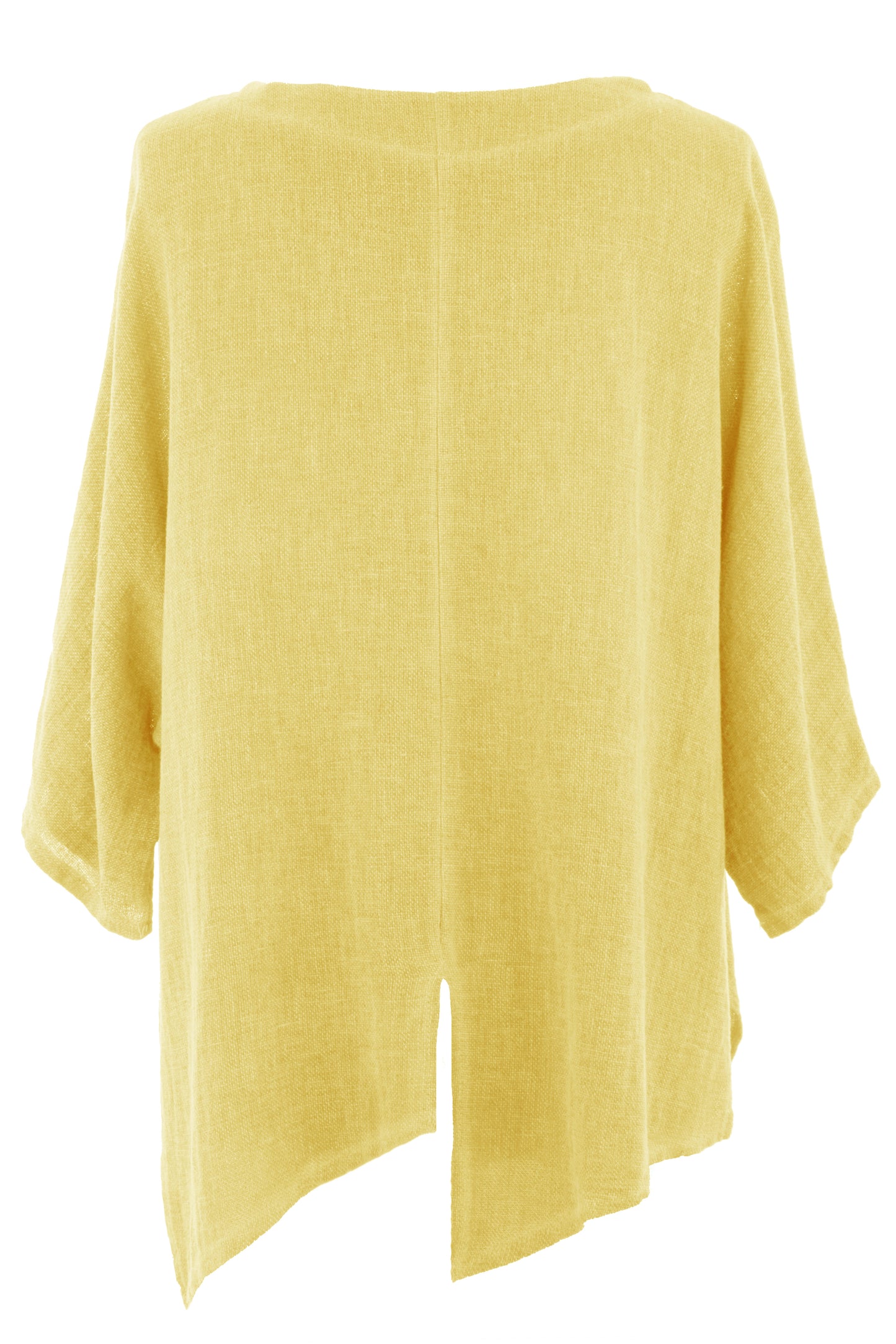 V Cutout Hem Linen Teabag Top