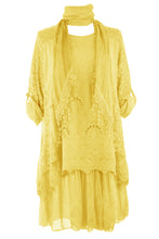 Load image into Gallery viewer, 3 Piece Broderie Anglaise Crochet Scarf Dress
