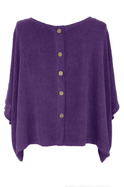 Button Detail Back Teabag Top