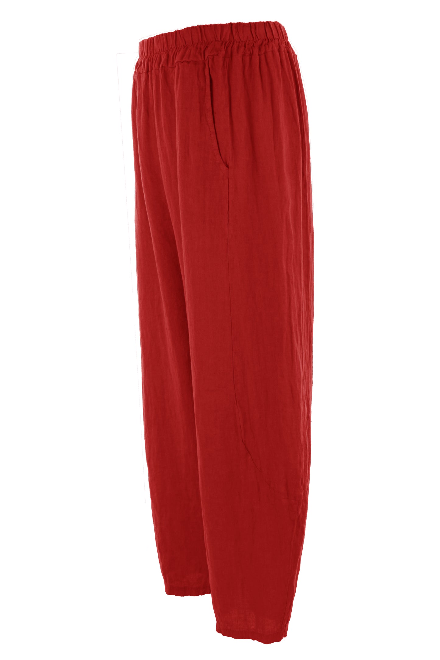 2 Pocket Barrel Leg Linen Trouser