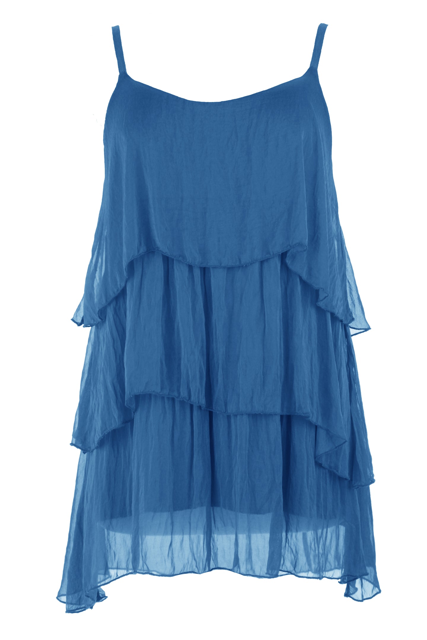 Ruffle Silk Vest