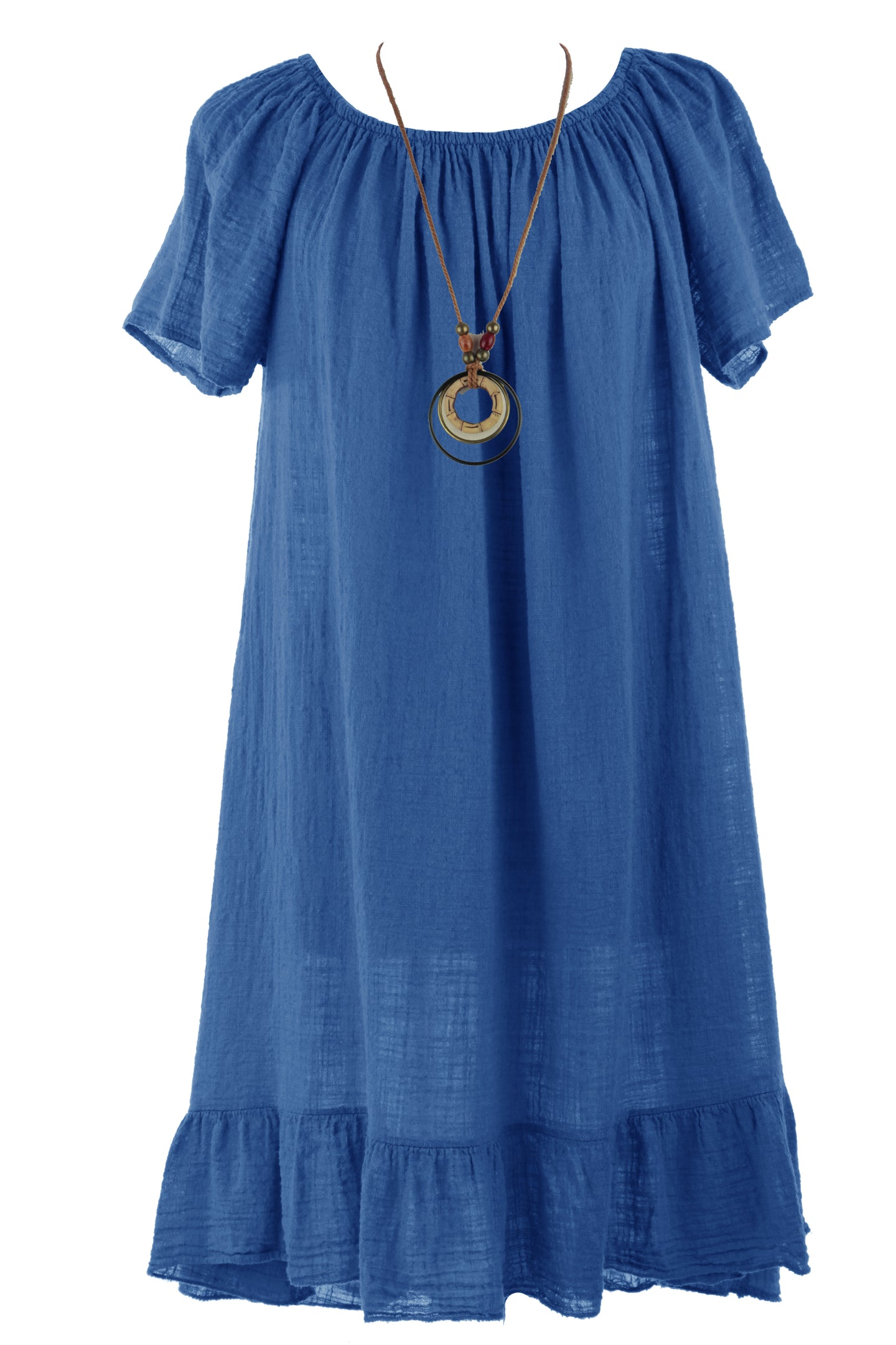 Plain Bardot Necklace Dress