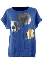 Load image into Gallery viewer, Foil Flower Linen Top
