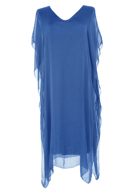 Batwing Silk Kaftan Midi