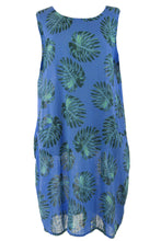 Load image into Gallery viewer, Sleeveless 2 Pocket Palm Print Dress
