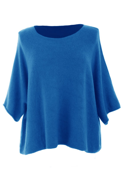 Batwing Short Sleeve Soft Knit Jumper
