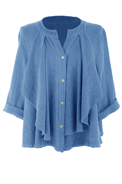 Drape Detail Teabag Shirt