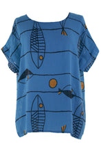 Load image into Gallery viewer, Fish Print Cotton Top

