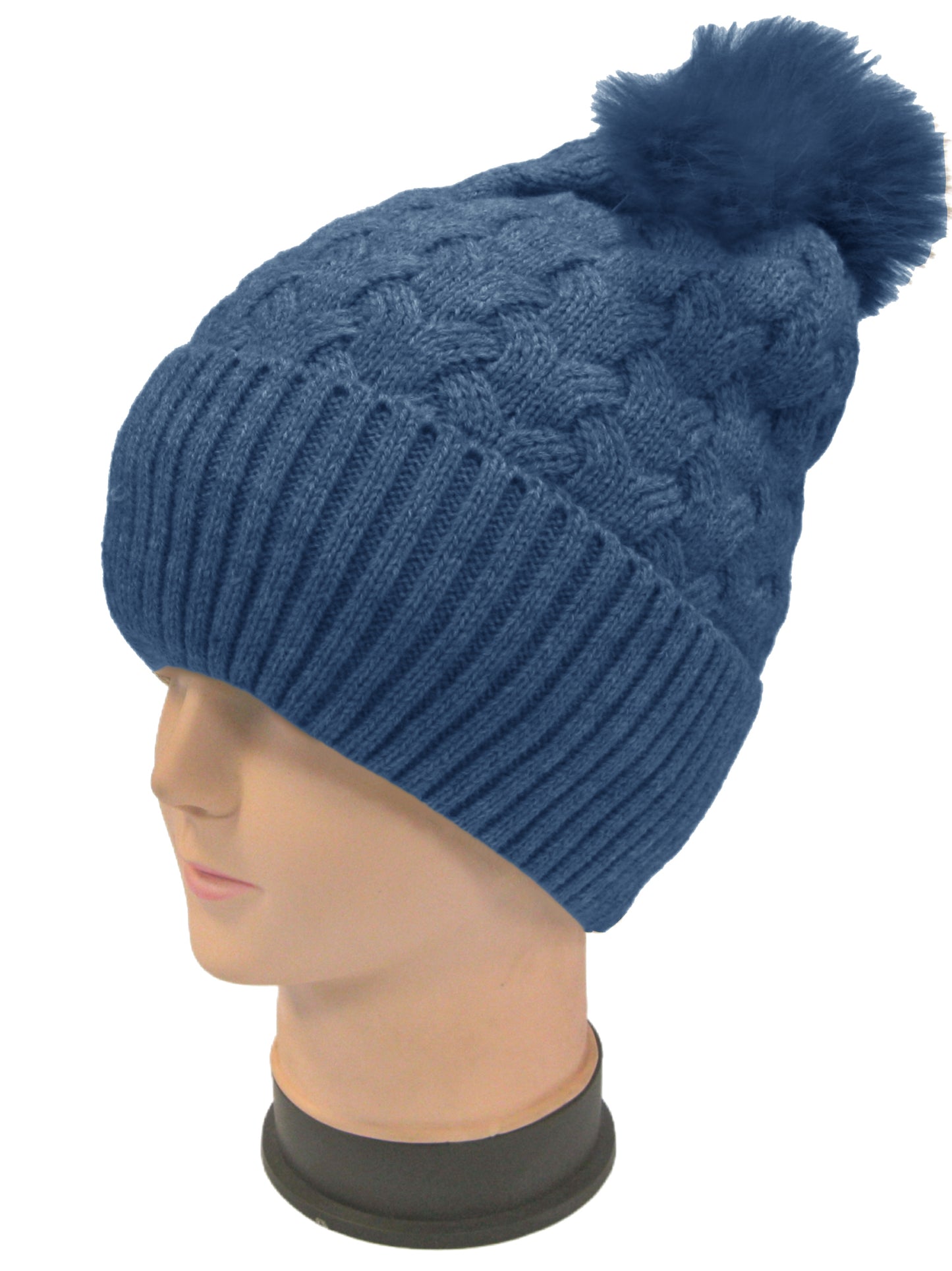 Heart Pattern Cashmere Knit Hat