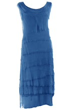 Load image into Gallery viewer, Sleeveless Frayed Detail Silk Midi
