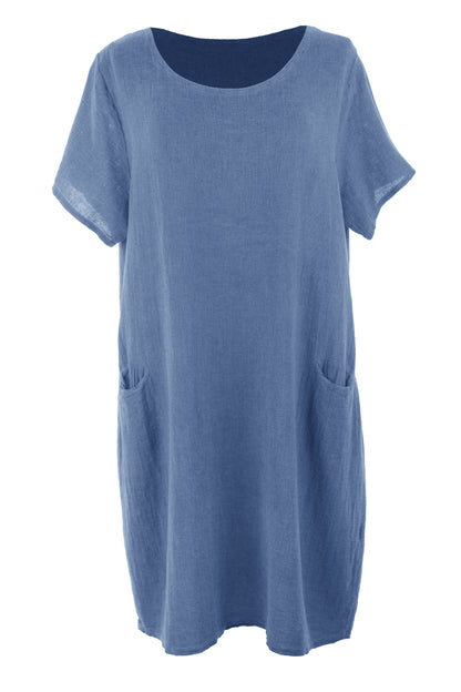 2 Pocket Teabag Linen Dress
