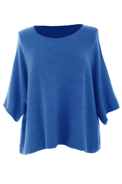 Batwing Short Sleeve Soft Knit Jumper