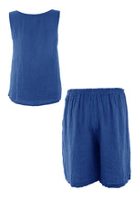 Load image into Gallery viewer, Linen Top Shorts Set
