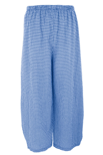 Barrel Leg Gingham Trouser
