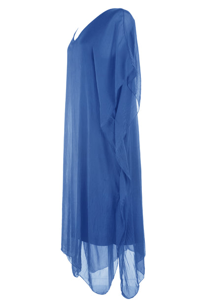 Batwing Silk Kaftan Midi