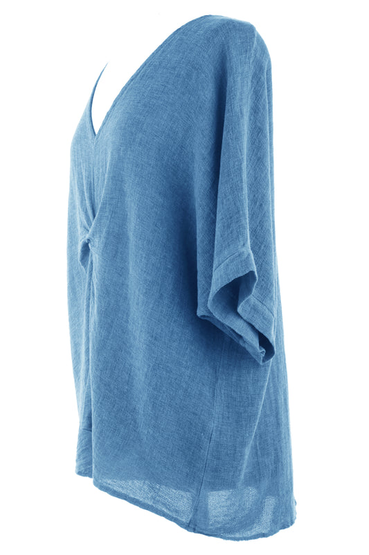 Twist Front Teabag Linen Top