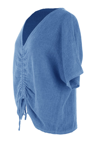 Ruched Front Teabag Top