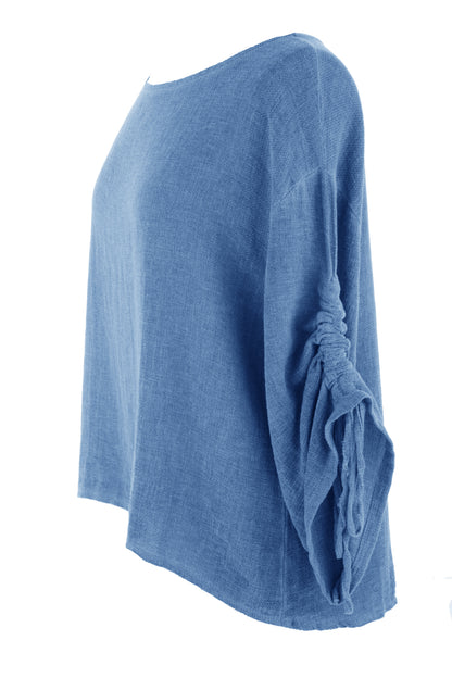Ruched Sleeve Teabag Top