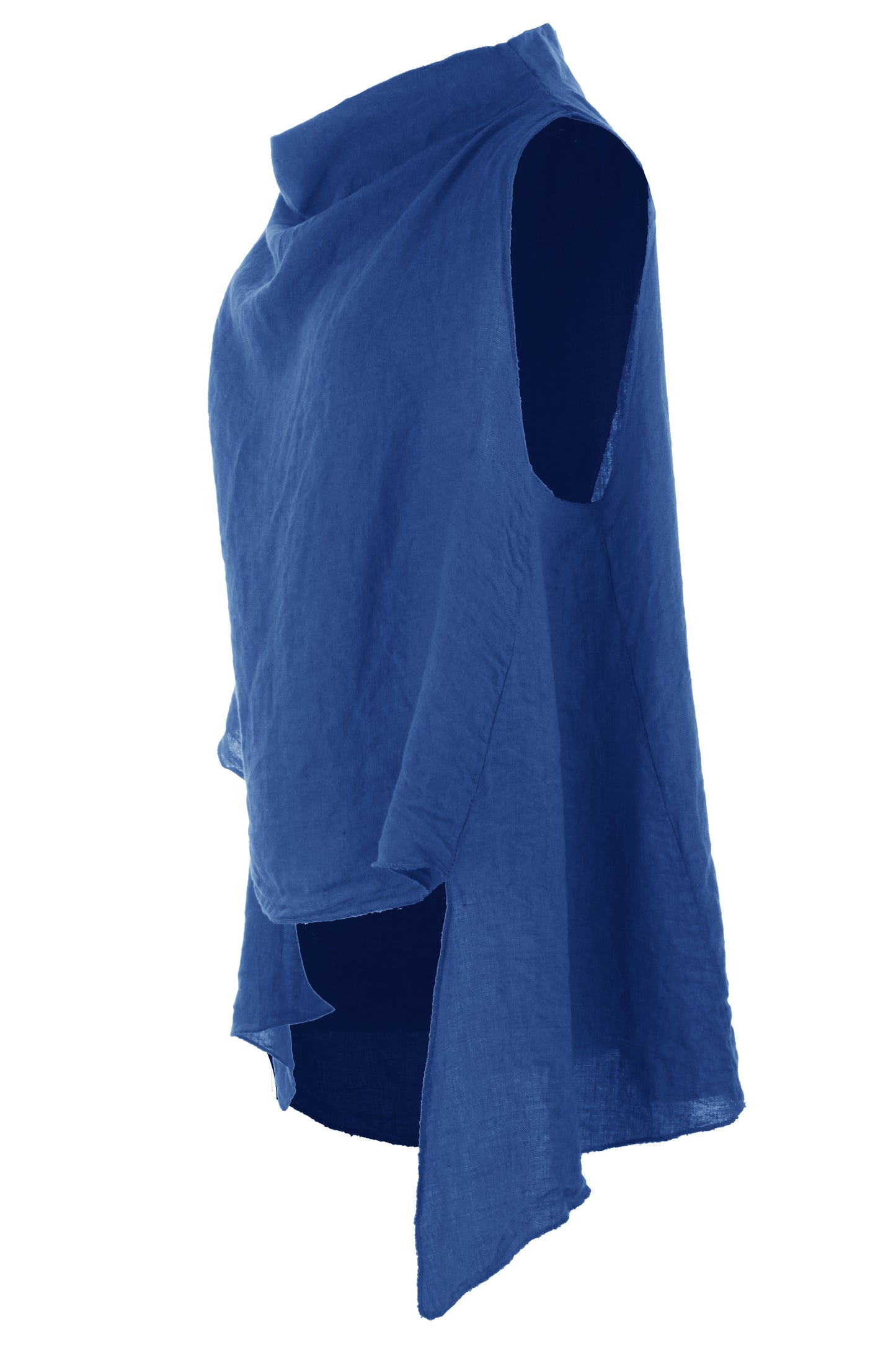 Sleeveless Cowl Neck Linen Top