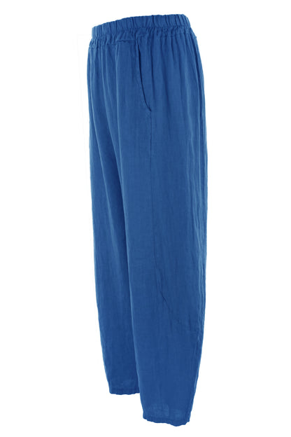 2 Pocket Barrel Leg Linen Trouser
