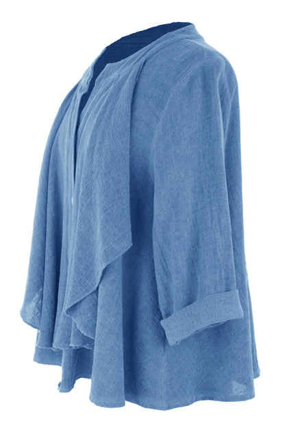 Drape Detail Teabag Shirt