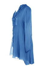 Load image into Gallery viewer, Frill Neck Silk Tassel Tunic
